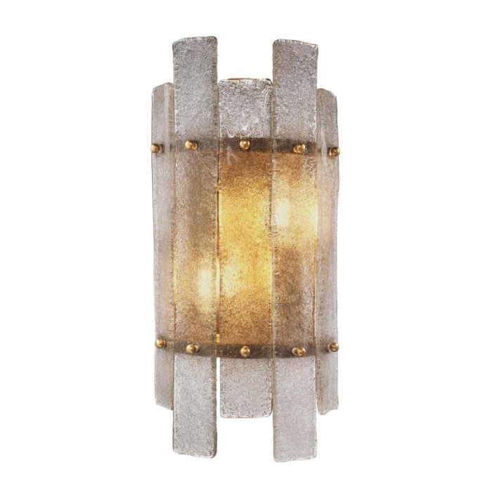 Hand Blown Glass Shield Sconce