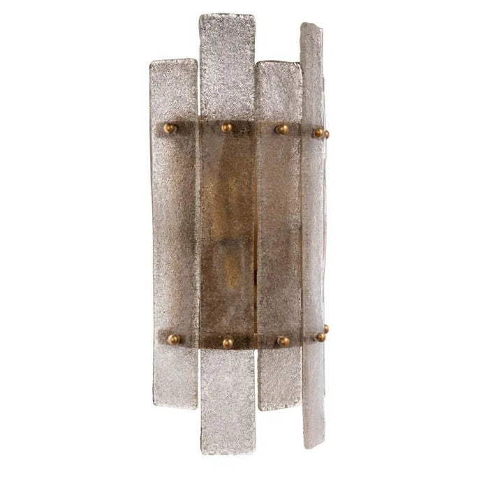Hand Blown Glass Shield Sconce