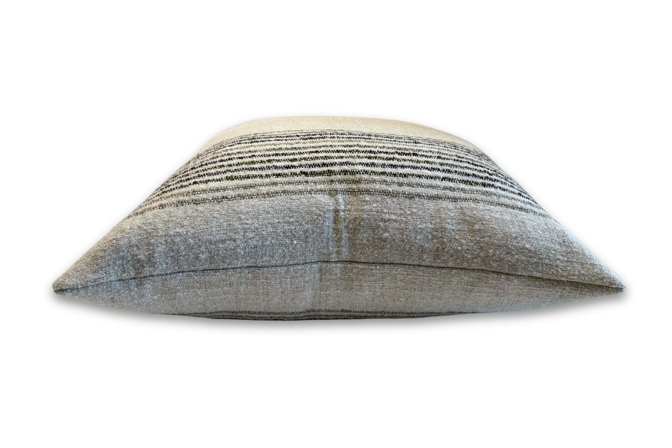 Dakota Belgium Linen Natural/Gray Pillow