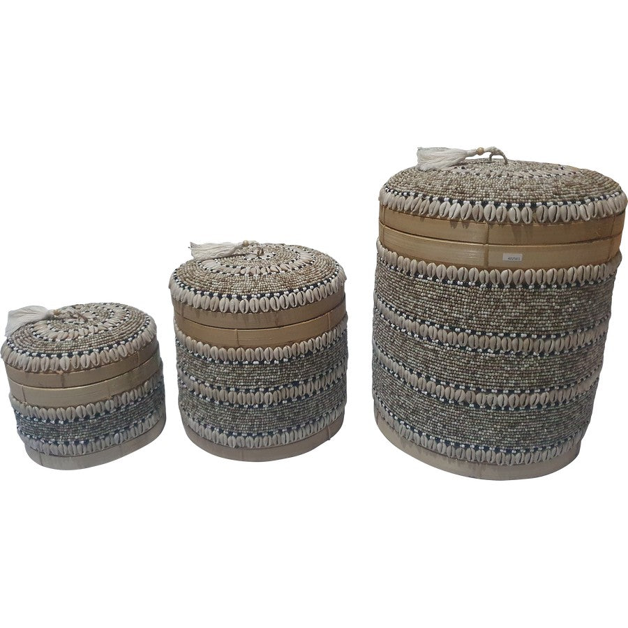 Beaded Shell Baskets