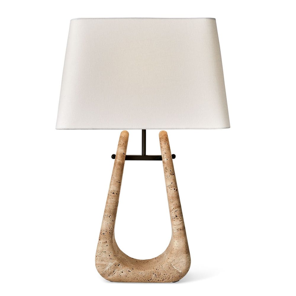 Crossbow Travertine Table Lamp