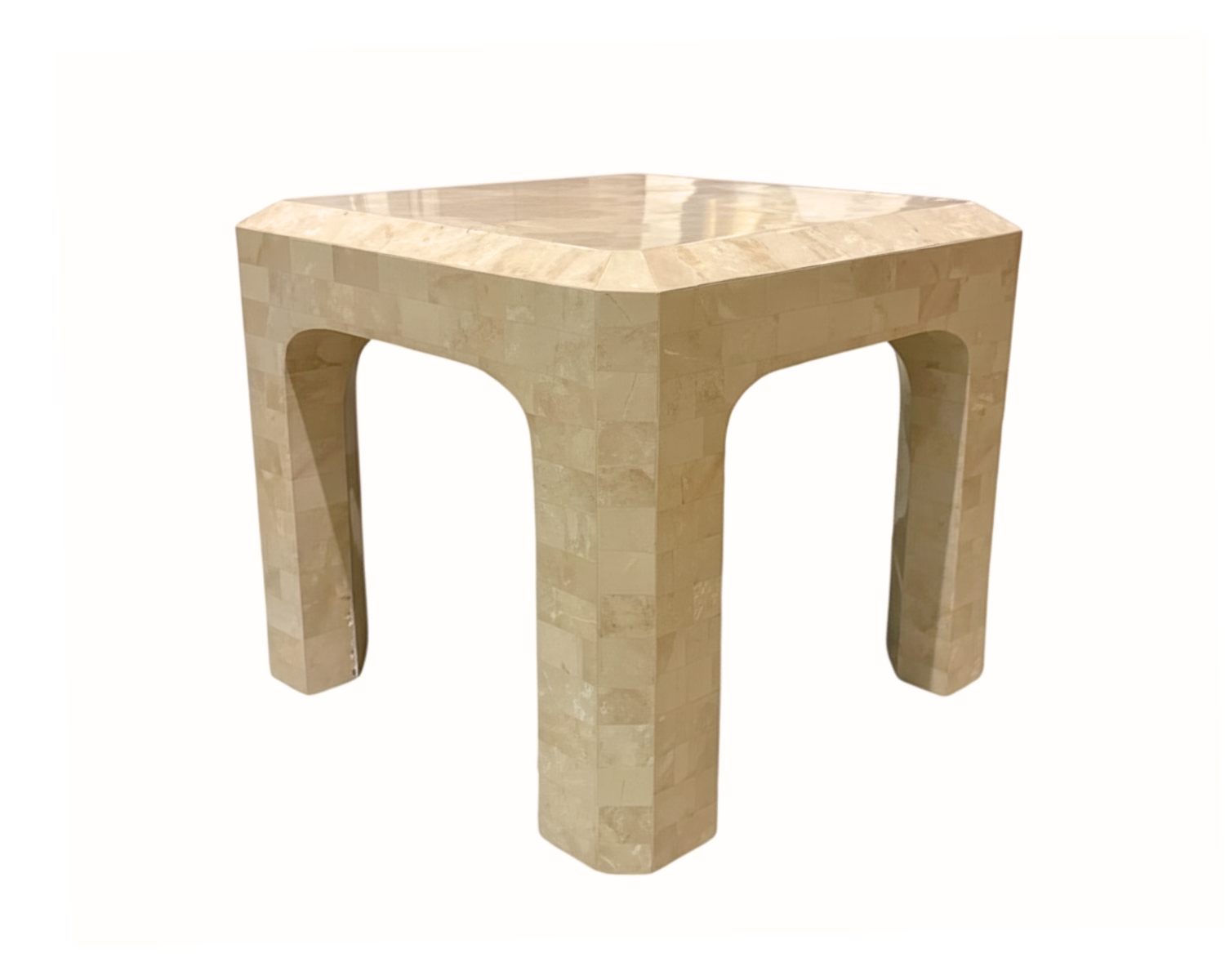 Antique Arched Ivory Inlay Side Table