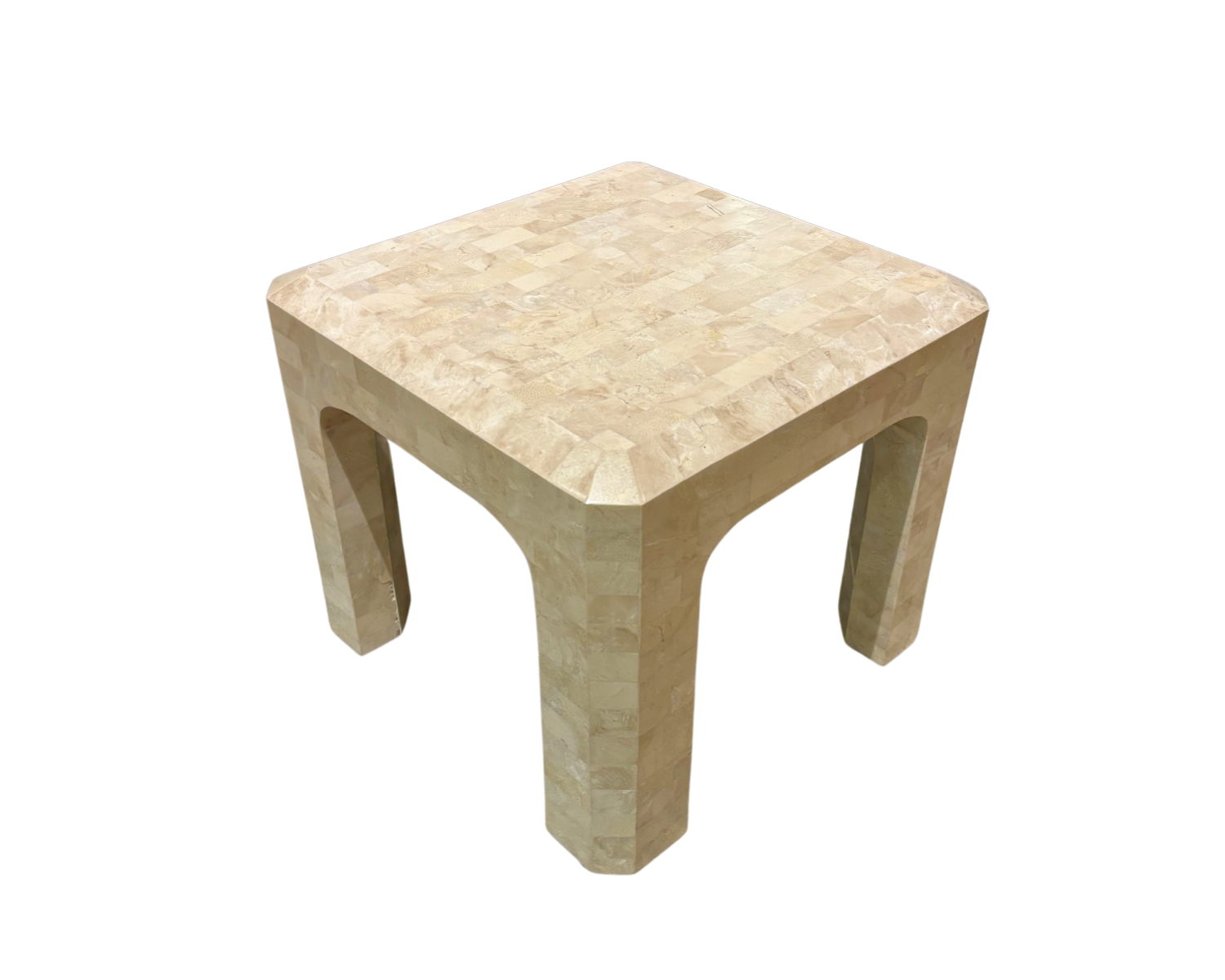 Antique Arched Ivory Inlay Side Table