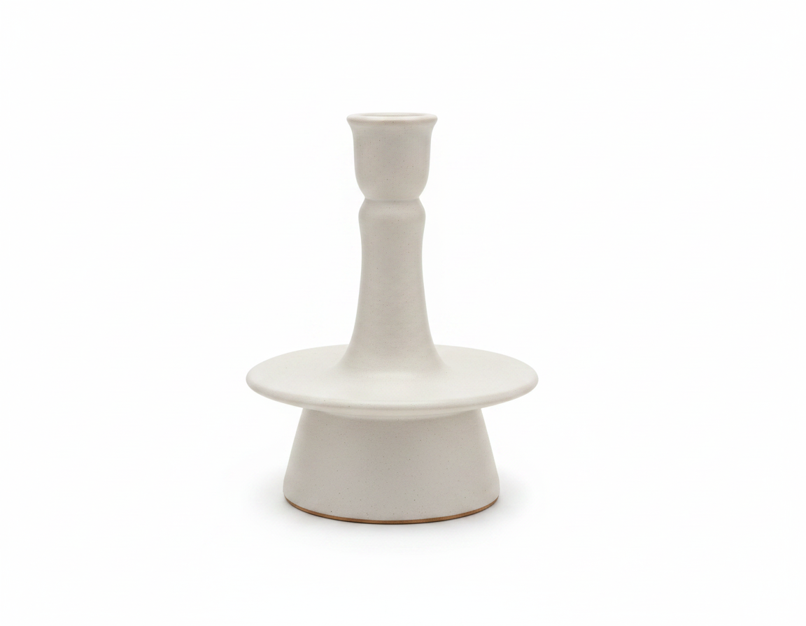 White Reese Candlestick Holder