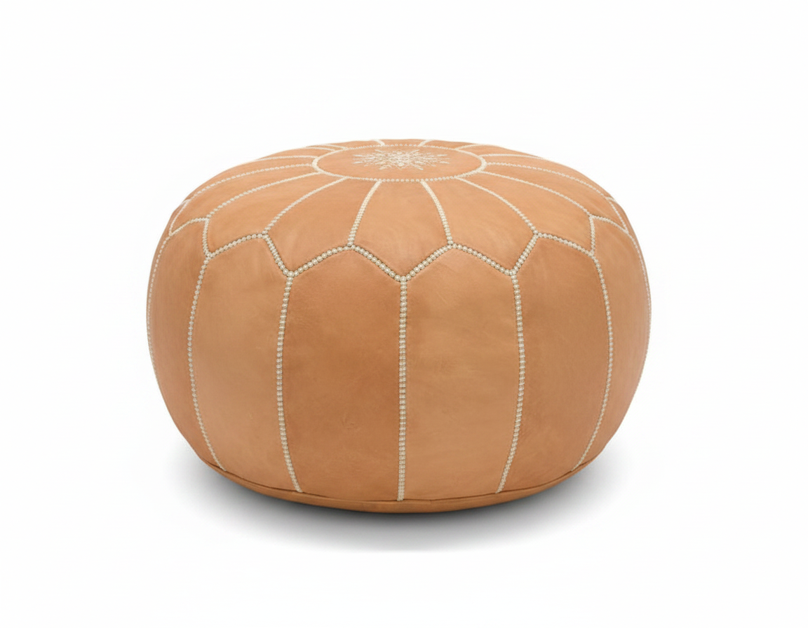 Jumia Leather Round Pouf