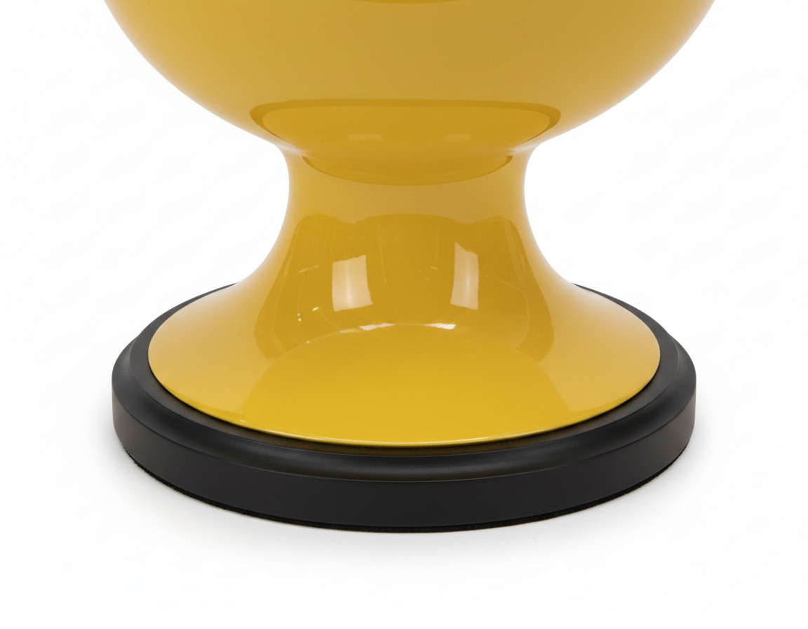 Yellow Enameled Lamp