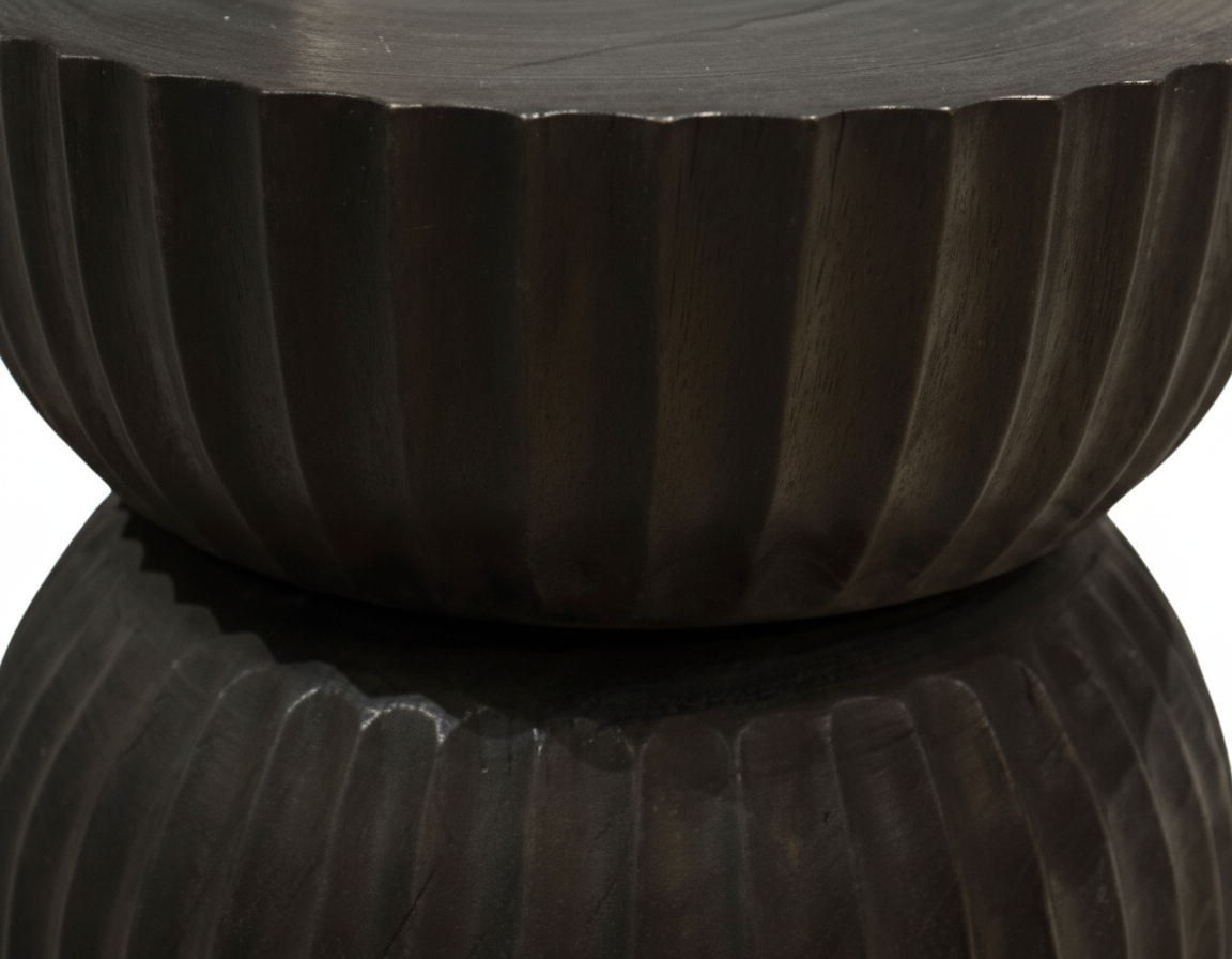 Suar Hourglass Fluted Table