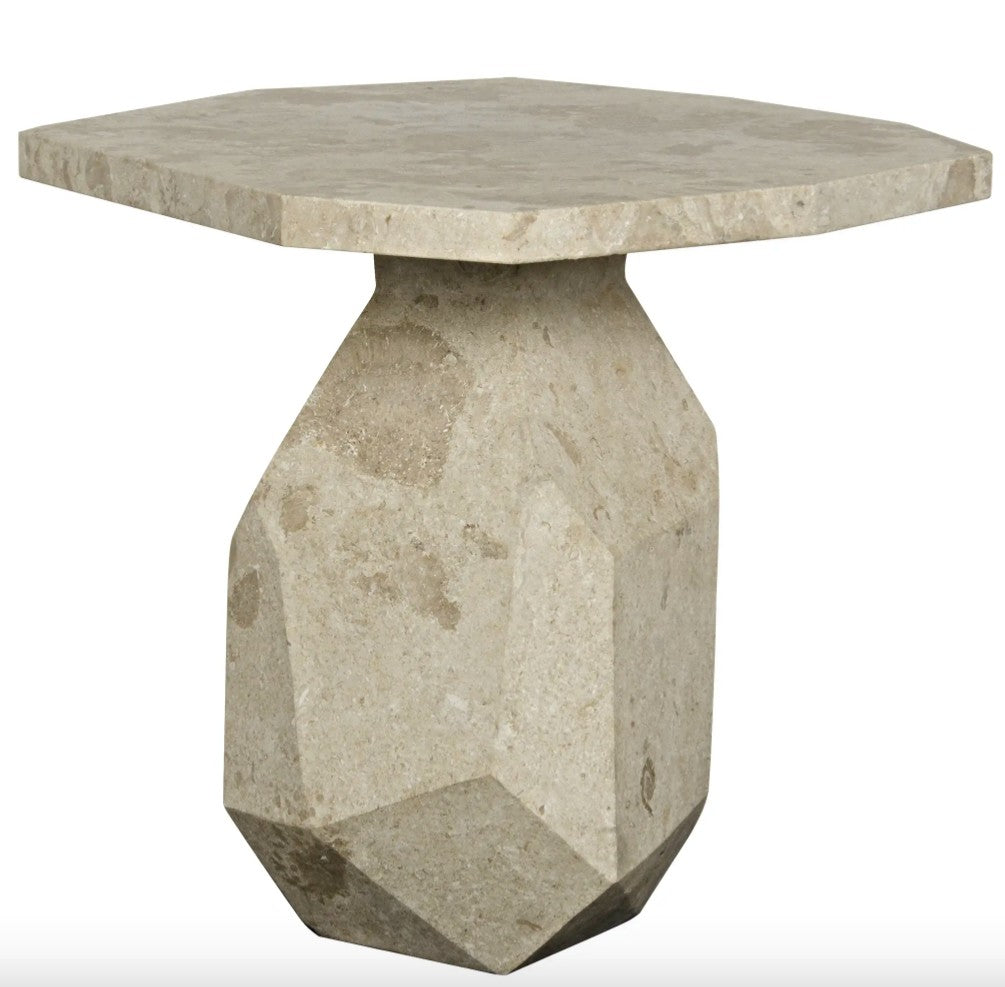 Polyhedron Marble Side Table