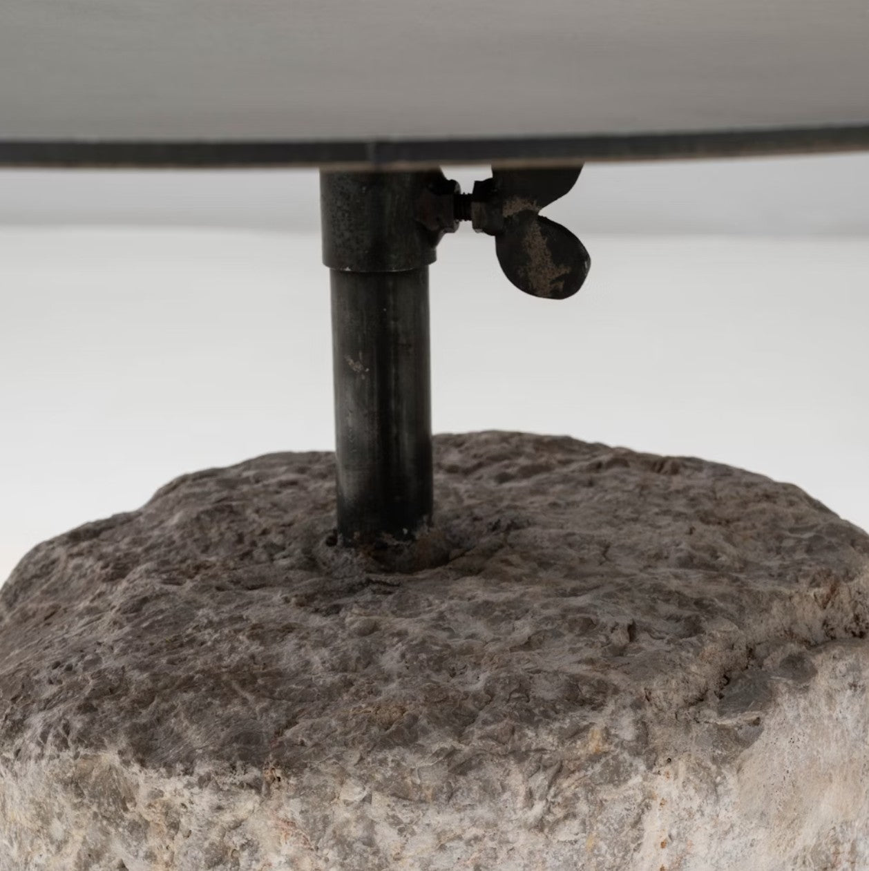 Marble and Metal Adjustable Side Table