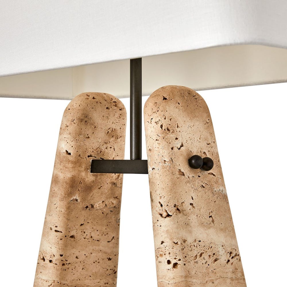 Crossbow Travertine Table Lamp
