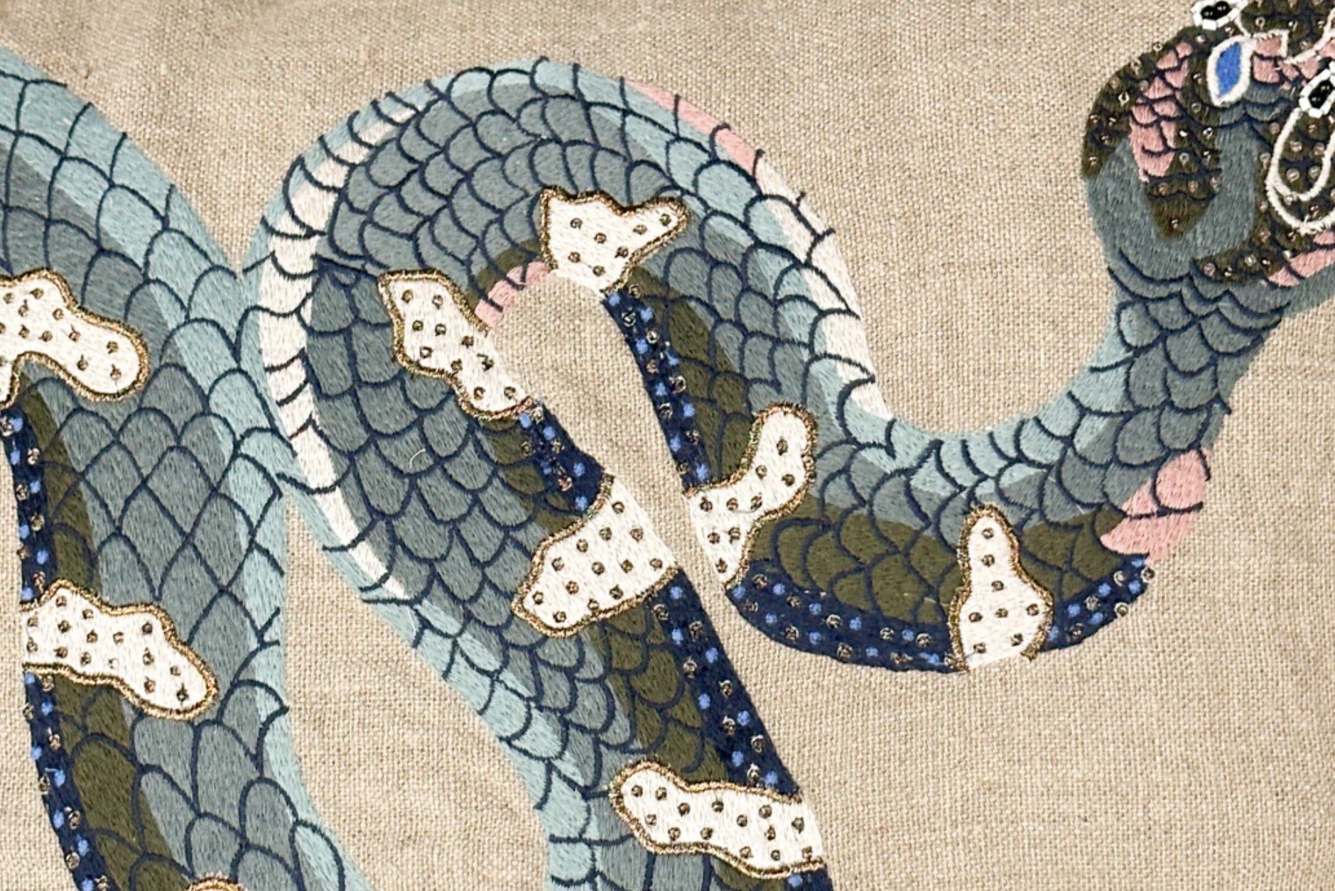 Serpentine Temptation Decorative Pillow