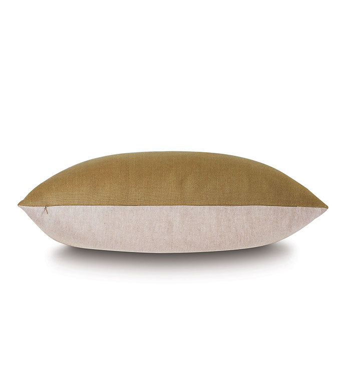 Trillium Solid Lumbar Decorative Pillow in Gold